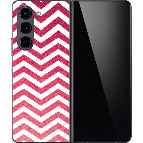 Pink Chevron Galaxy Z Fold5 5G Skin