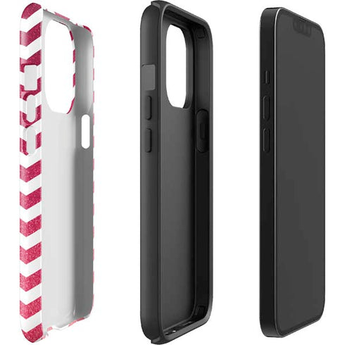 Pink Chevron iPhone 15 Pro Impact Case