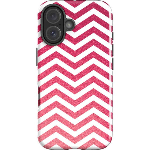 Pink Chevron iPhone 16 Plus Impact Case