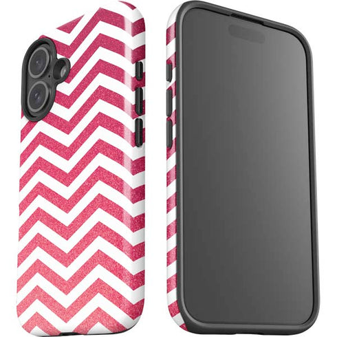 Pink Chevron iPhone 16 Plus Impact Case