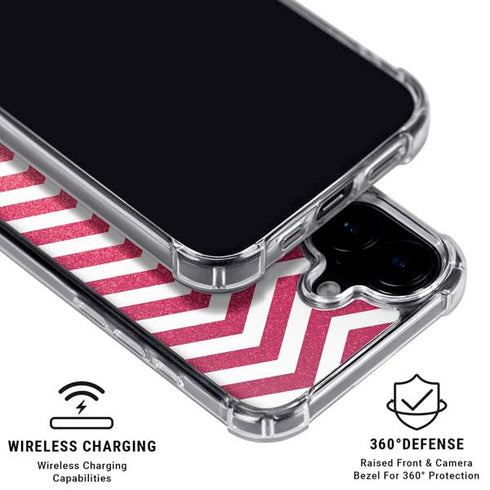 Pink Chevron iPhone 16 Plus MagSafe Case