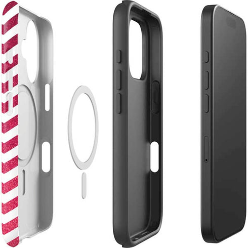 Pink Chevron iPhone 16 Plus Magsafe Impact Case