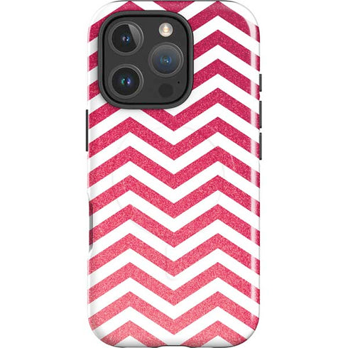 Pink Chevron iPhone 16 Pro Magsafe Impact Case