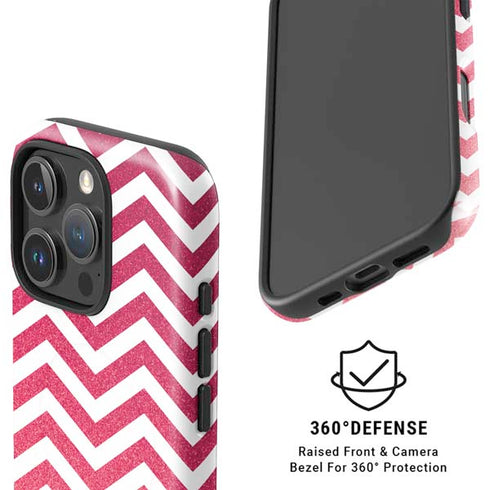 Pink Chevron iPhone 16 Pro Magsafe Impact Case