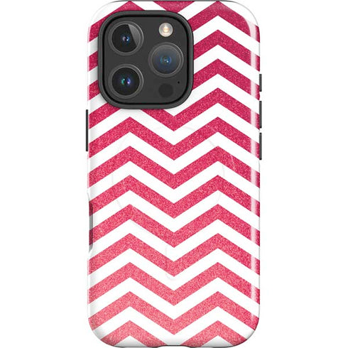 Pink Chevron iPhone 16 Pro Max Magsafe Impact Case