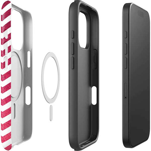 Pink Chevron iPhone 16 Pro Max Magsafe Impact Case