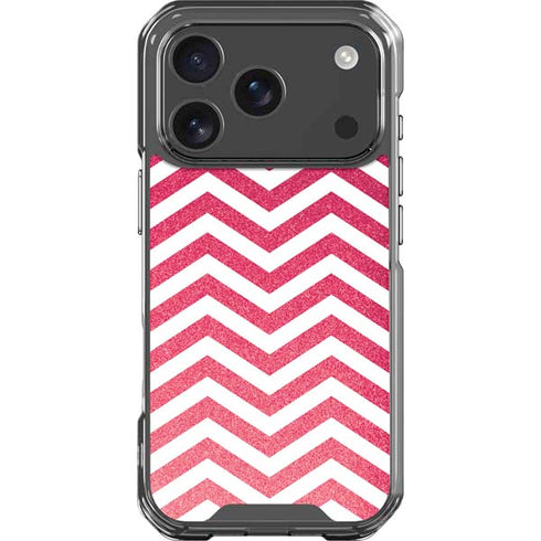 Pink Chevron iPhone 18 Pro Clear Case
