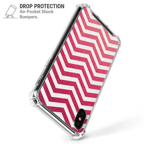 Pink Chevron iPhone X/XS Clear Case