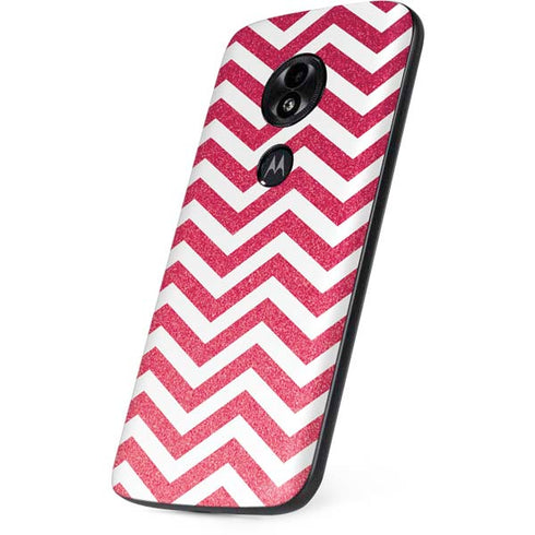 Pink Chevron Moto E5 Play Skin