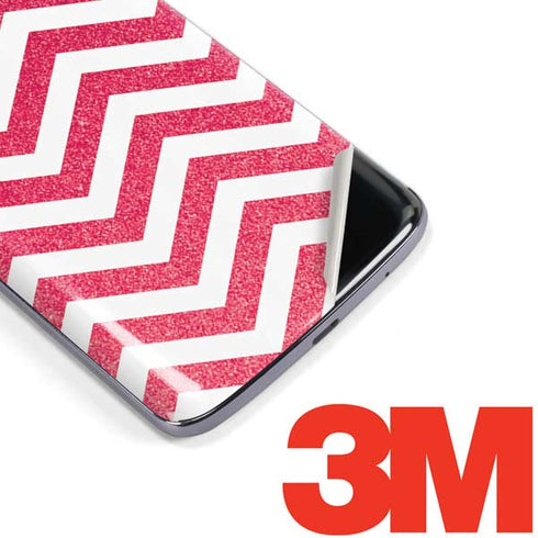 Pink Chevron Moto E5 Plus Skin
