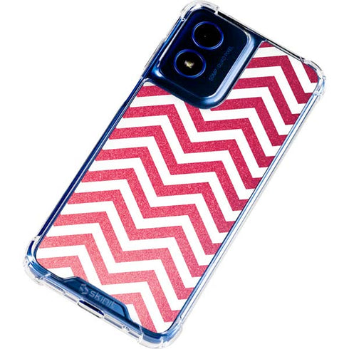 Pink Chevron Moto G 5G (2024) Clear Case