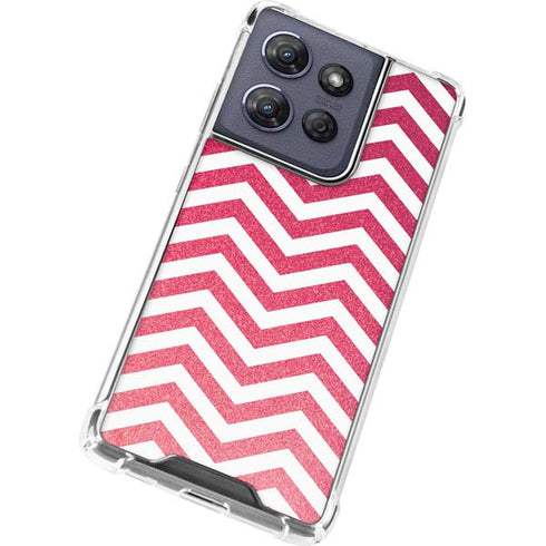 Pink Chevron Moto G Play 5G (2025) Clear Case