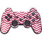 Pink Chevron PS3 Dual Shock wireless controller Skin