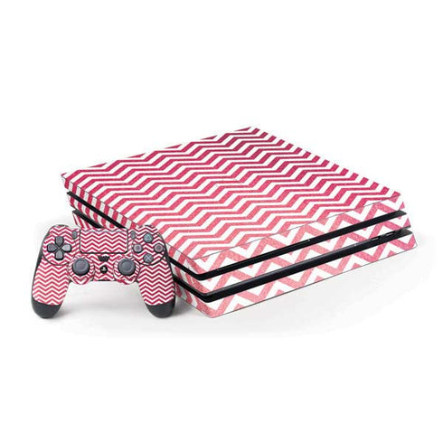 Pink Chevron PlayStation PS4 Skins