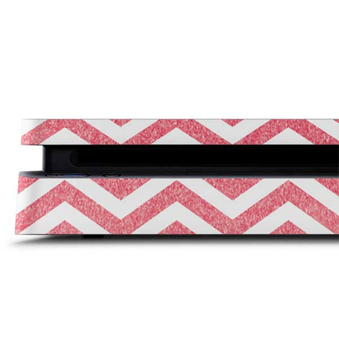 Pink Chevron PS4 Slim Skin