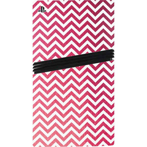 Pink Chevron PS5 Pro Disk Bundle Skin