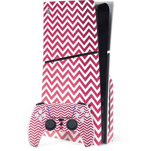 Pink Chevron PlayStation PS5 Skins