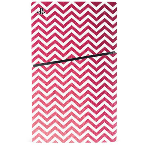 Pink Chevron PS5 Slim Digital Edition Console Skin