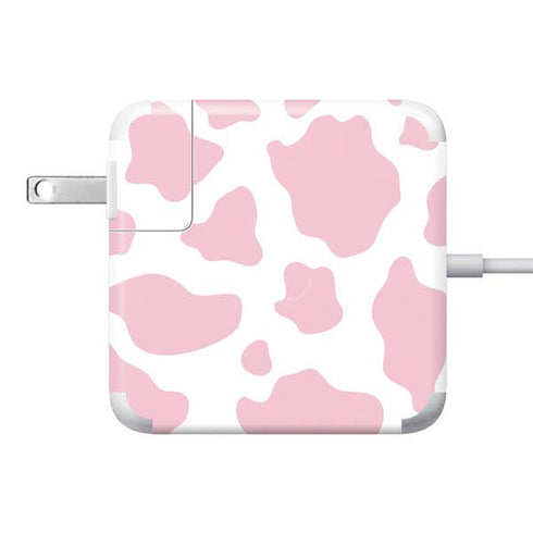 Pink Cow Print 85W Power Adapter (15 and 17 inch MacBook Pro Charger) Skin