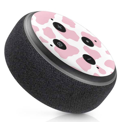 Pink Cow Print Amazon Echo Dot Skin