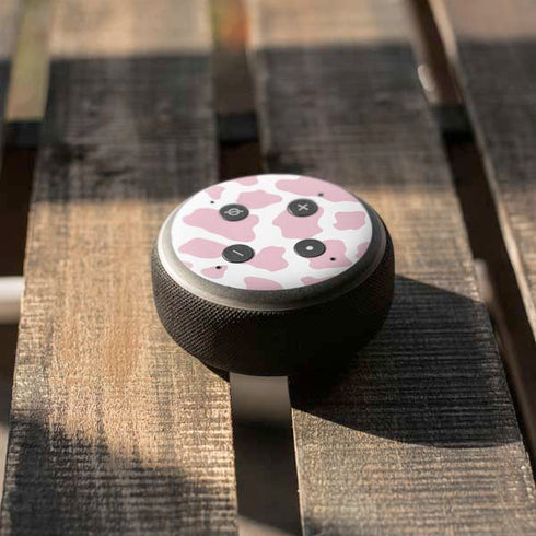 Pink Cow Print Amazon Echo Dot Skin