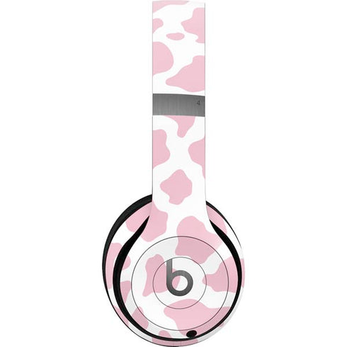 Pink Cow Print Beats Solo 4 Wireless Headphones Skin
