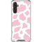 Pink Cow Print Galaxy A17 Clear Case