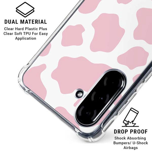 Pink Cow Print Galaxy A36 5G Clear Case