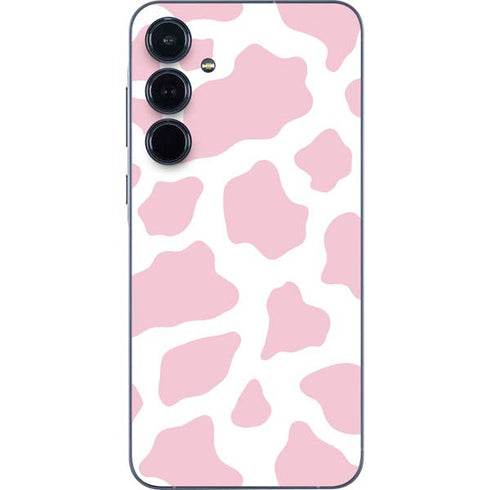 Pink Cow Print Galaxy A55 5G Skin