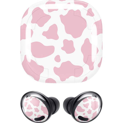 Pink Cow Print Galaxy Buds Pro Skin