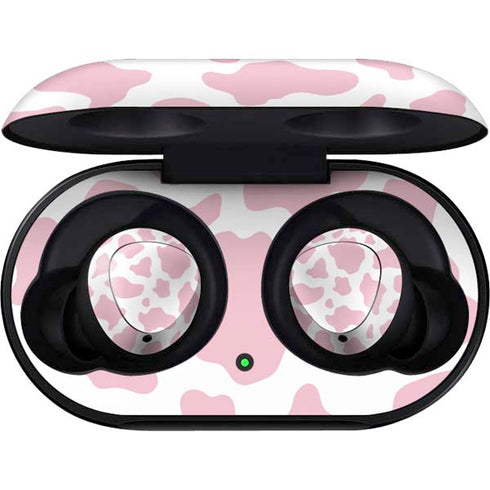 Pink Cow Print Galaxy Buds Skin