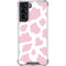 Pink Cow Print Galaxy S22 Clear Case