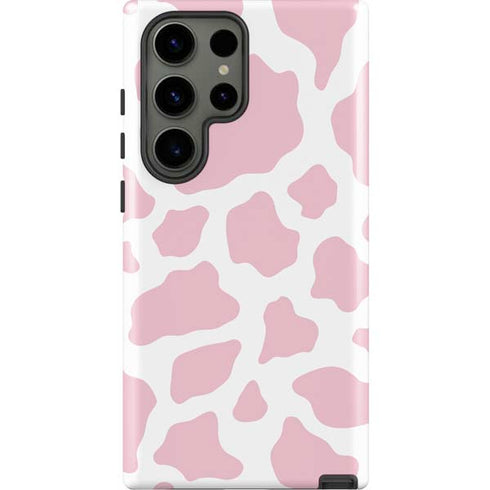 Pink Cow Print Galaxy S23 Ultra Pro Case