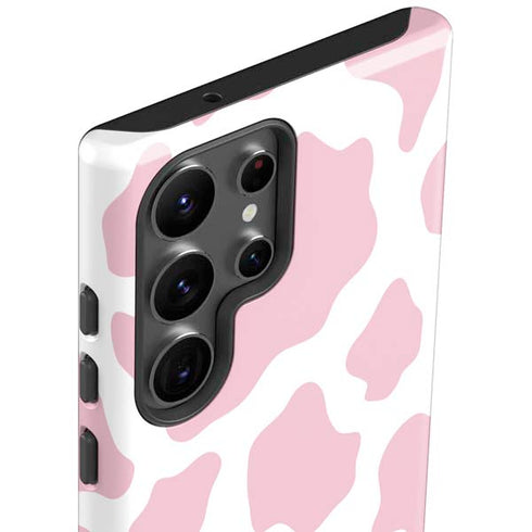 Pink Cow Print Galaxy S23 Ultra Pro Case