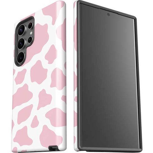 Pink Cow Print Galaxy S23 Ultra Pro Case