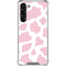 Pink Cow Print Galaxy S24 FE Clear Case