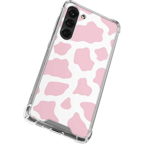 Pink Cow Print Galaxy S24 FE Clear Case