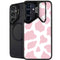 Pink Cow Print Galaxy S24 FE Kickstand Case