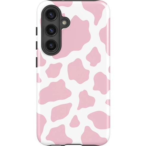 Pink Cow Print Galaxy S25 Impact Case