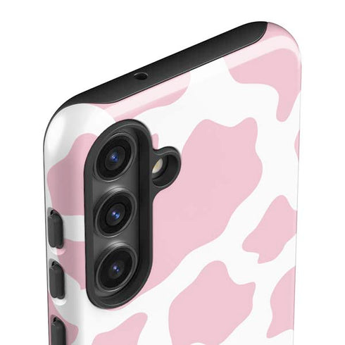 Pink Cow Print Galaxy S25 Impact Case