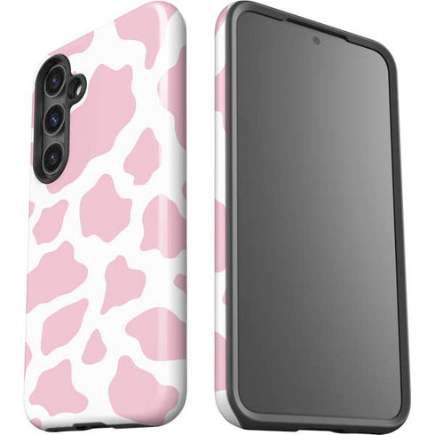 Pink Cow Print Galaxy S25 Impact Case