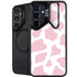 Pink Cow Print Galaxy S24 Kickstand Case