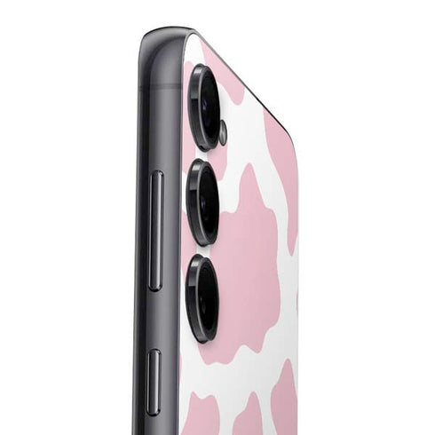 Pink Cow Print Galaxy S25 Plus Skin