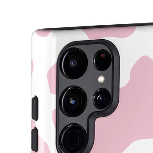 Pink Cow Print Galaxy S25 Ultra Impact Case