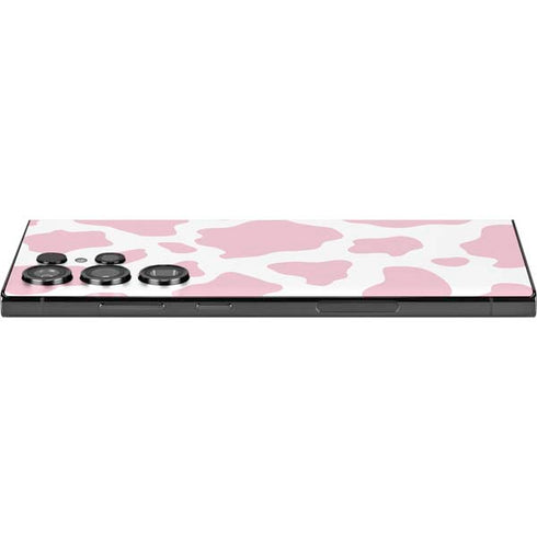 Pink Cow Print Galaxy S25 Ultra Skin