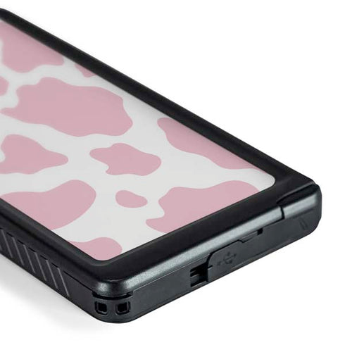 Pink Cow Print Galaxy S24 Ultra Waterproof Case