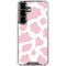Pink Cow Print Galaxy S26 Clear Case