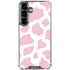 Pink Cow Print Galaxy S26 Clear Case