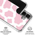 Pink Cow Print Galaxy S26 Clear Case