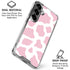 Pink Cow Print Galaxy S26 Clear Case